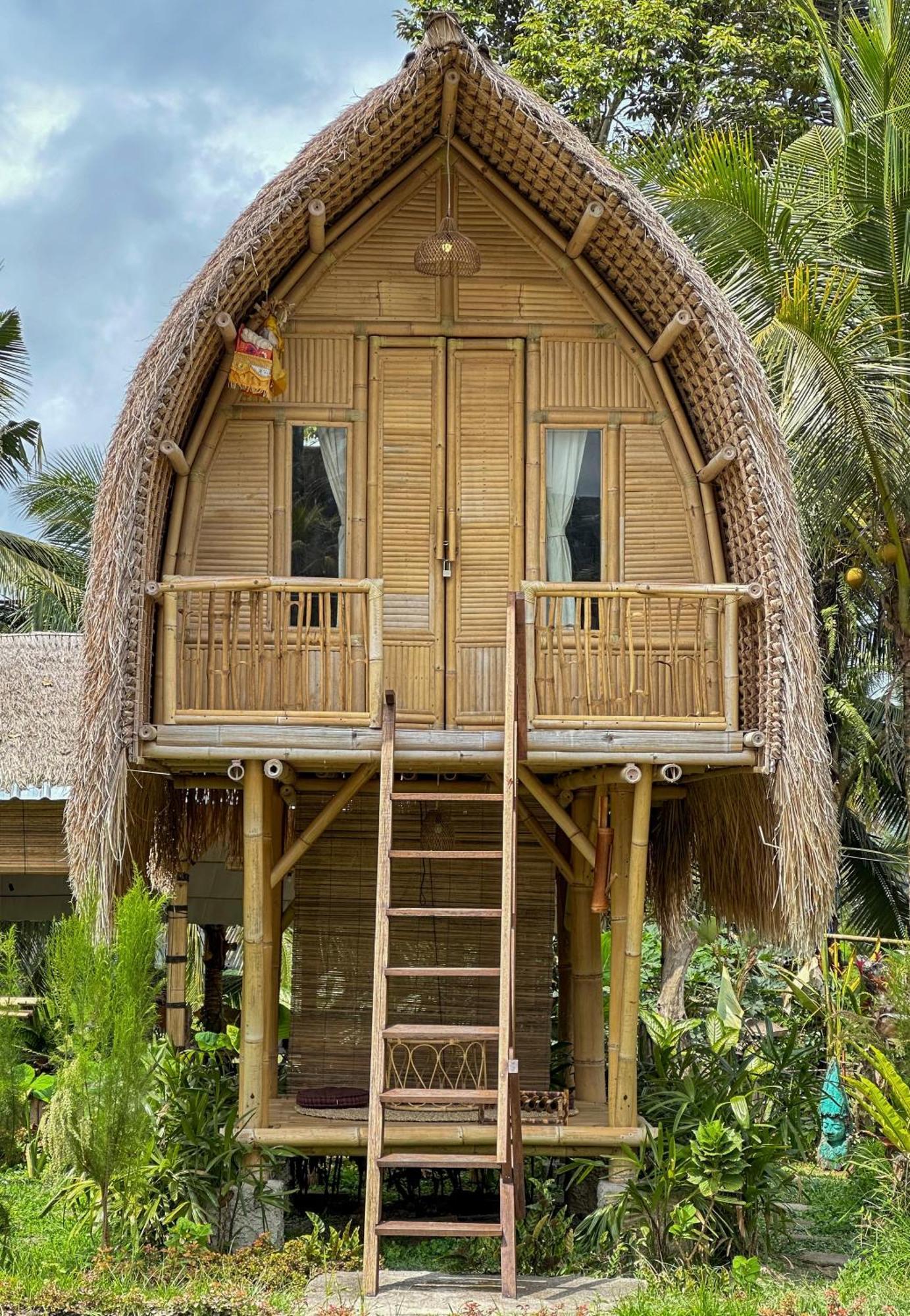Kawig Bamboo House - Ricefield View, Eco Bamboo Home Tampaksiring Bagian luar foto