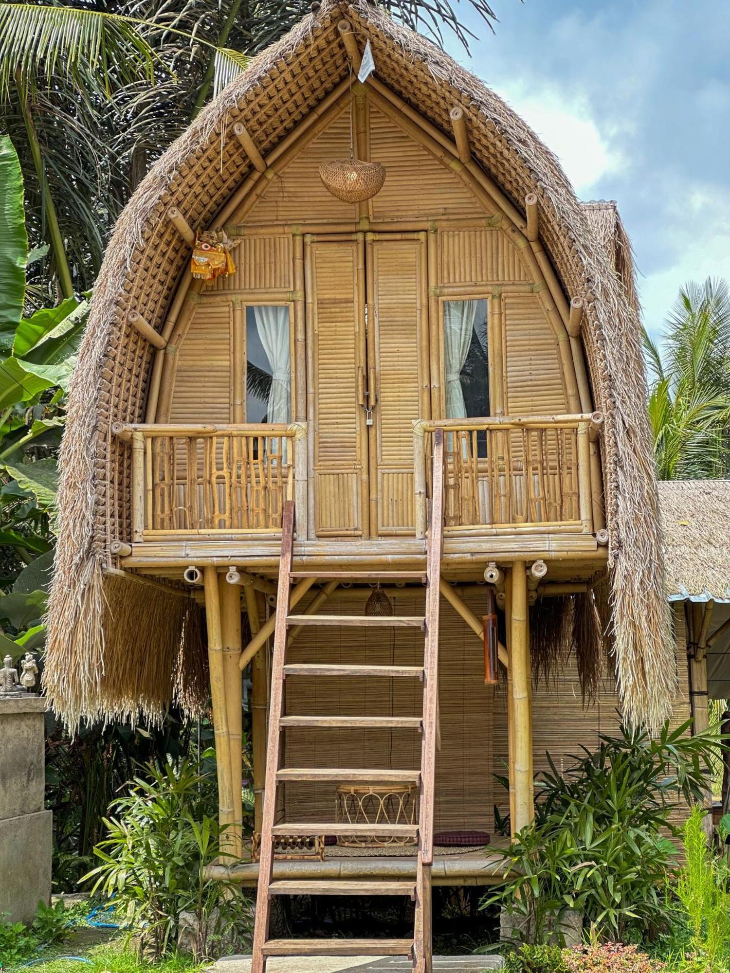 Kawig Bamboo House - Ricefield View, Eco Bamboo Home Tampaksiring Bagian luar foto