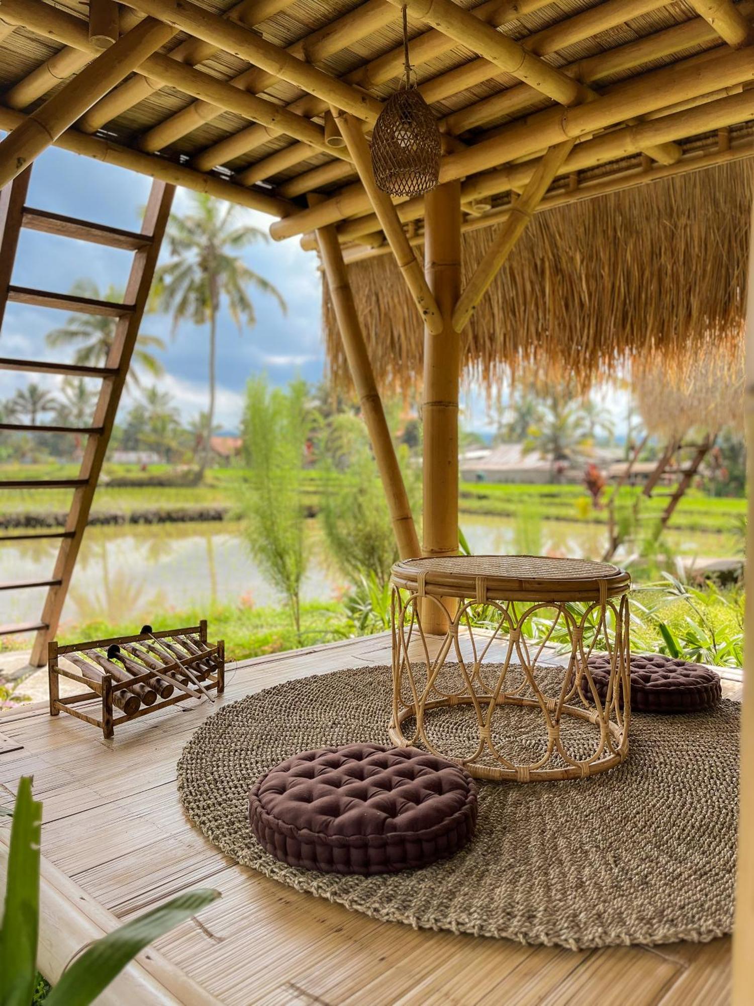 Kawig Bamboo House - Ricefield View, Eco Bamboo Home Tampaksiring Bagian luar foto