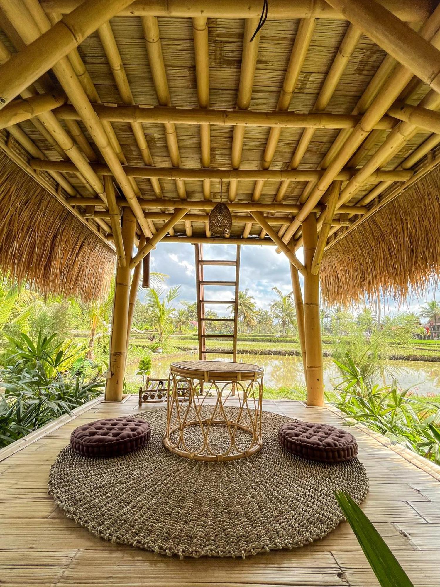 Kawig Bamboo House - Ricefield View, Eco Bamboo Home Tampaksiring Bagian luar foto