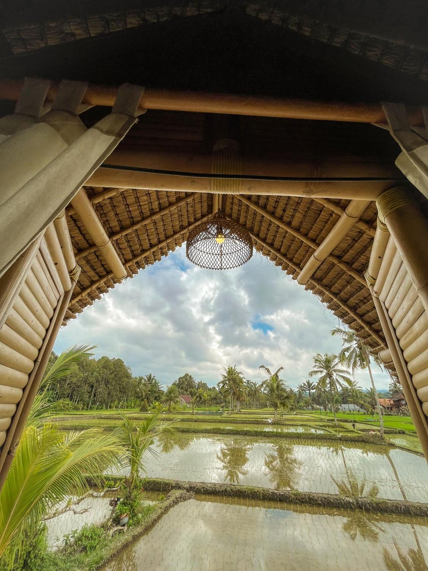 Kawig Bamboo House - Ricefield View, Eco Bamboo Home Tampaksiring Bagian luar foto